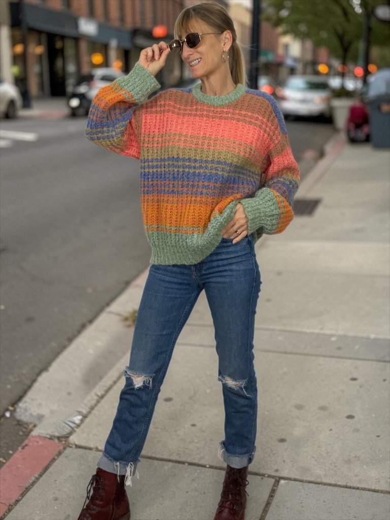 Velvet By Graham & Spencer Raven Sweater Xs Alpaca Colorful Oversized